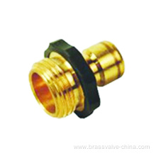 Brass garden hose tool adapter